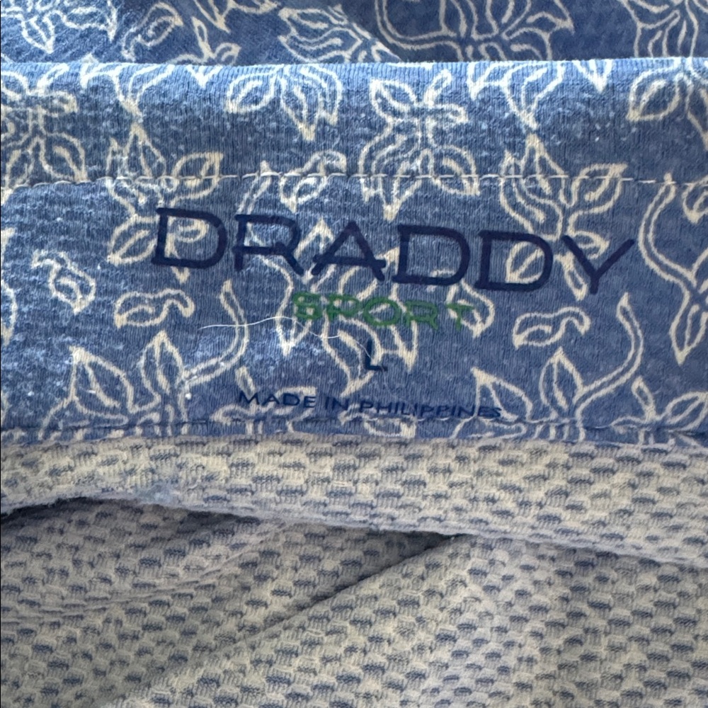 B.Draddy‎ Sport Casner Cool Polo Golf Shirt. Men’s Large Blue White Lightweight. - Picture 3 of 6